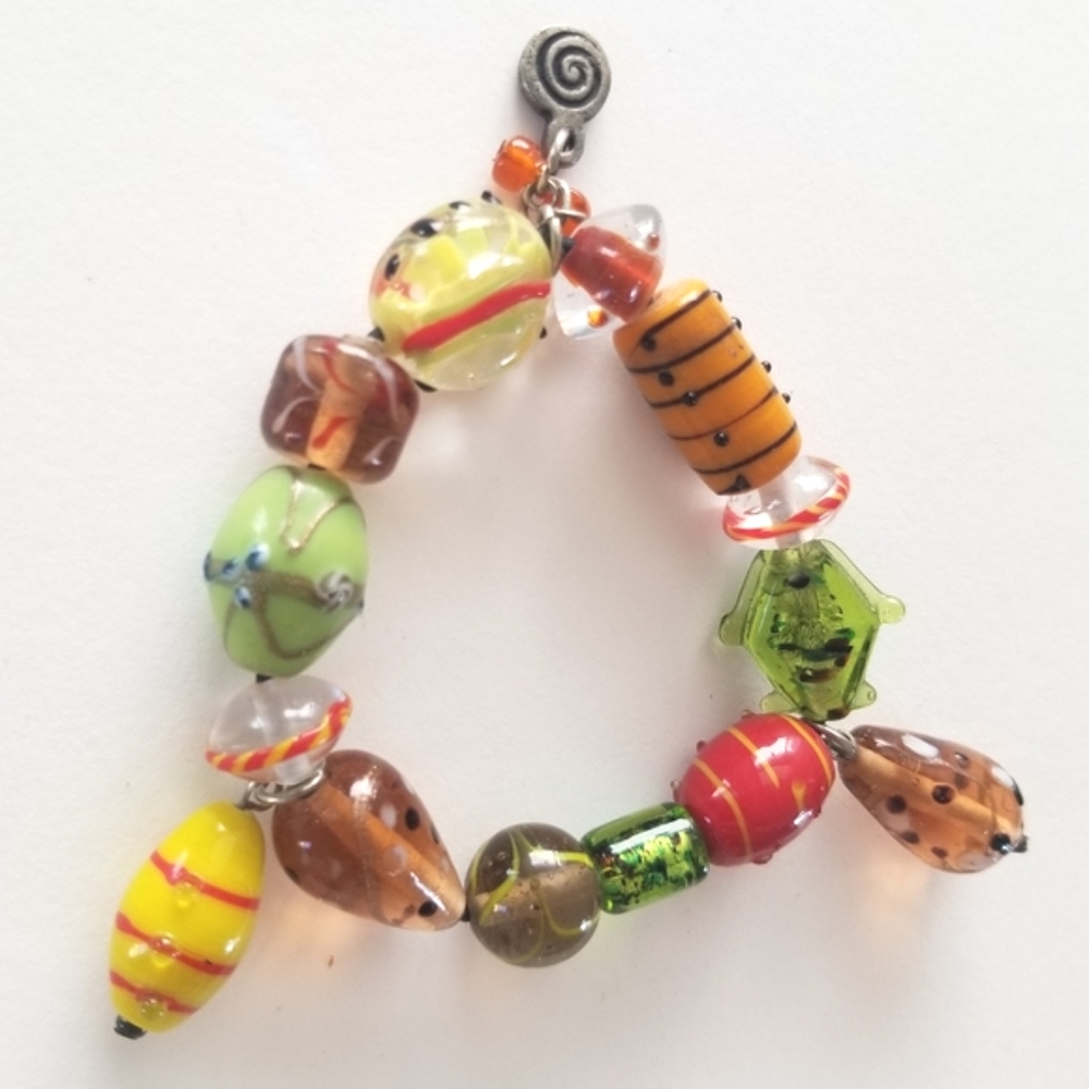 Artist Made Glass Bead Bracelet